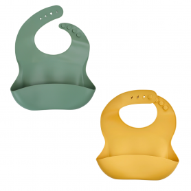 Lot de 2 bavoirs en silicone