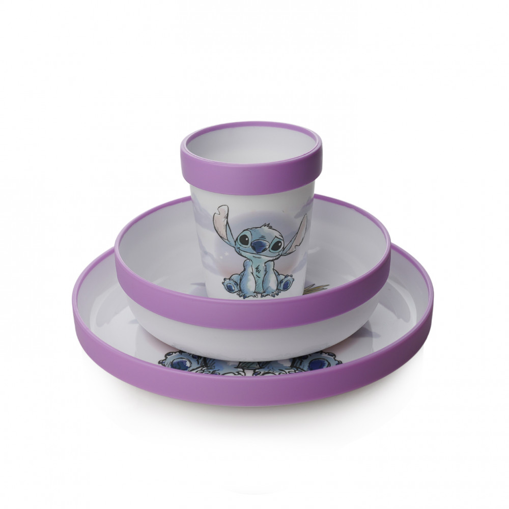 Achat Stitch Ensemble De Vaisselle Réutilisable Et Antidérapant Pour En Pas Cher