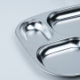 plateau compartimenté en inox pour enfant