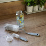 Goupillon rotatif pour biberon + goupillon tétines