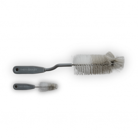 Goupillon rotatif pour biberon + goupillon tétines