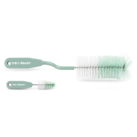 Goupillon rotatif pour biberon + goupillon tétines