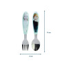 Set de 2 couverts fourchette + cuillère inox Reine des neiges