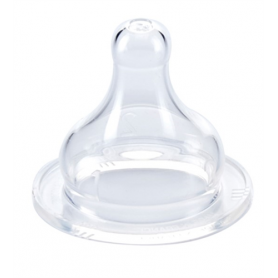 2 tétines silicone anti-colique débit variable gros biberons
