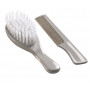 Brosse et peigne gris charme