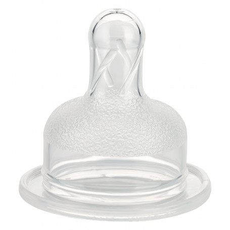 2 tétines en silicone Gros biberons Type médium Débit moyen