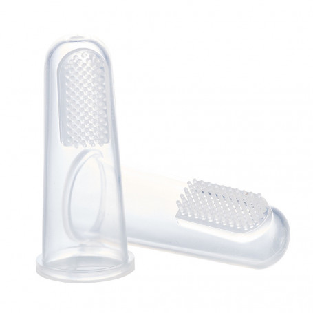 2 Doigtiers brosse à dent en silicone