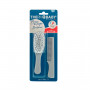 Brosse et peigne gris charme