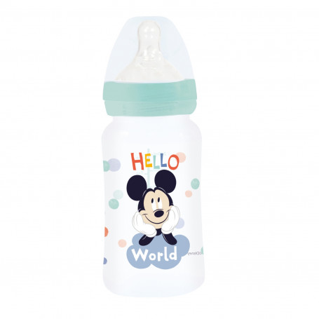 BIBERON 240 ML ANTI-COLLIQUES TETINE DEBIT 3 POSITIONS MICKEY