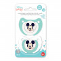LOT DE 2 SUCETTES SILICONE ORTHODONTIQUES 0-6MOIS MICKEY