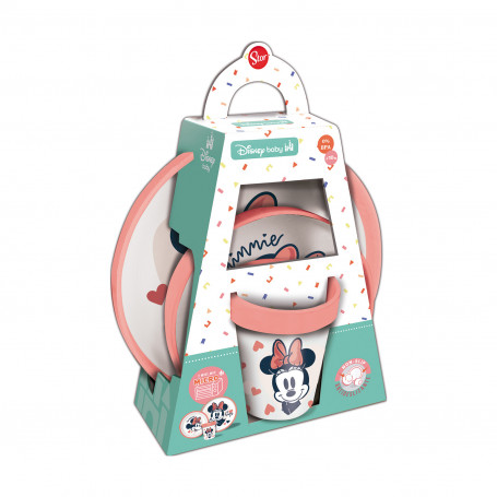 COFFRET REPAS 3 PIECES GOBELET/BOL/ASSIETTE MINNIE  COLLECTOR