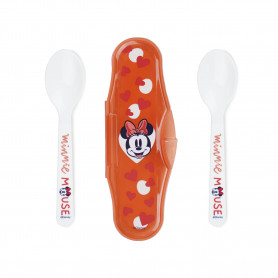 SET 2 CUILLERES AVEC BOITIER DE TRANSPORT MINNIE COLLECTOR